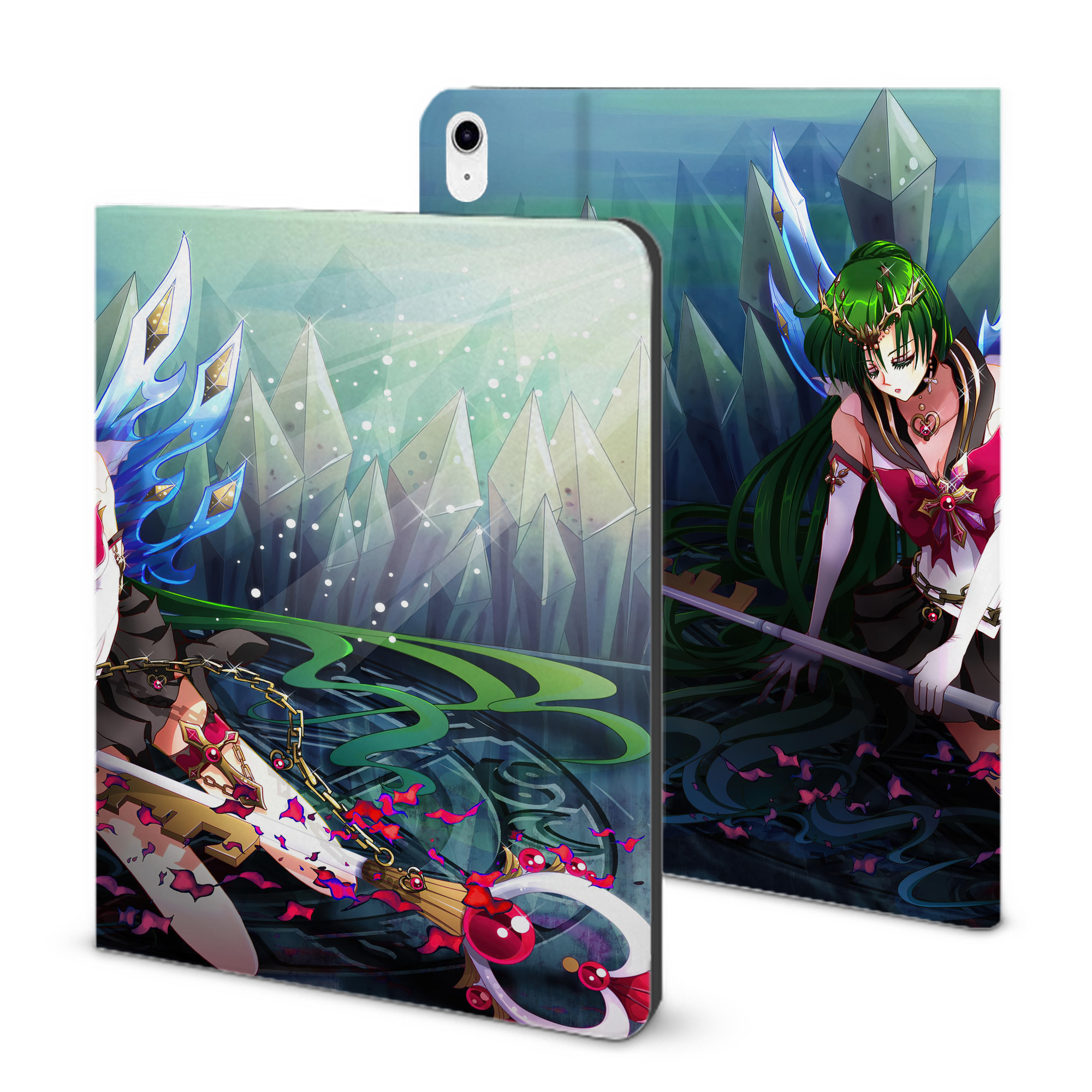 （画像用） 美少女戦士セーラームーン Sailor Moon IPad ケース ブック型 PUレザー TPU 耐衝撃 軽量 薄型 ペン収納なし 全面保護 IPad 各モデル対応